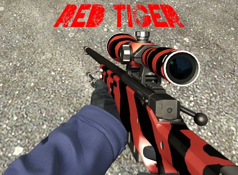 Скриншот AWP Красный тигр для CS GO