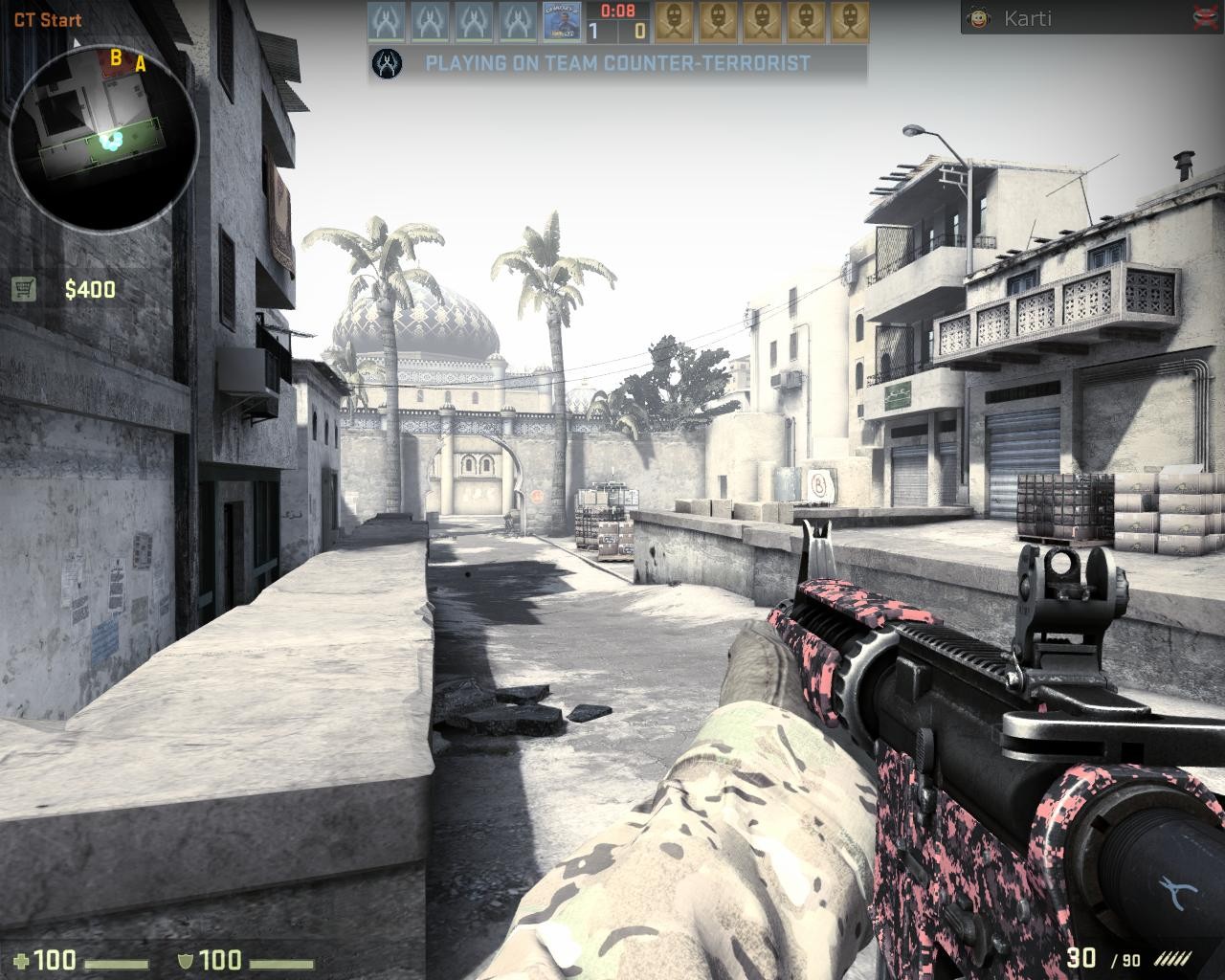Скриншот Красная модель оружия M4A1 для CS GO