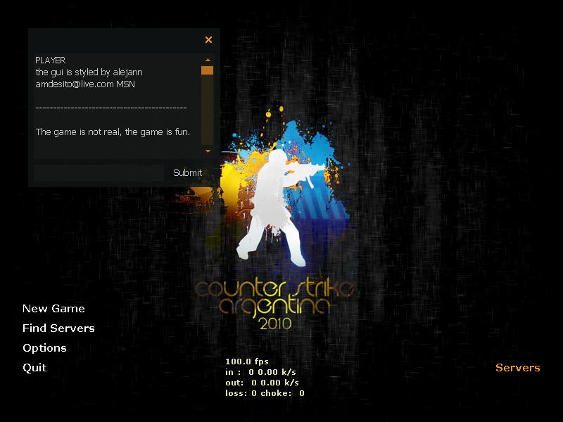 Скриншот ARGENTINA Gaming GUI CS 1.6