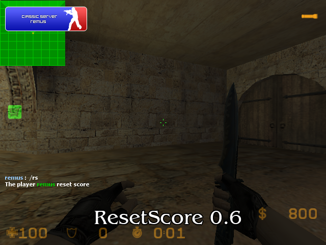 Скриншот Сброс счета игрока ResetScore